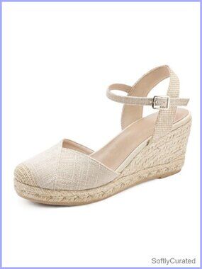 Espadrille Wedge Sandals Closed Toe Platform Summer Shoes